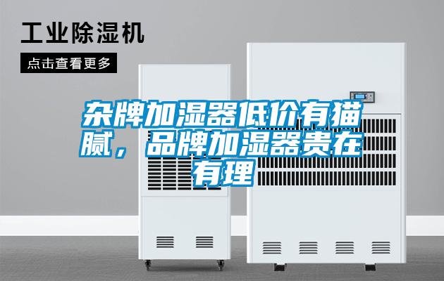 雜牌加濕器低價有貓膩，品牌加濕器貴在有理