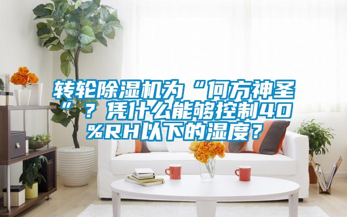 轉(zhuǎn)輪除濕機(jī)為“何方神圣”？憑什么能夠控制40%RH以下的濕度？