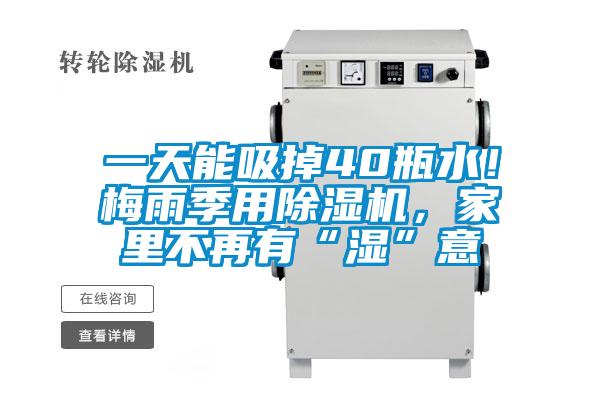一天能吸掉40瓶水！梅雨季用除濕機，家里不再有“濕”意