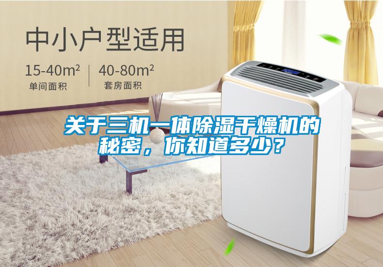 關(guān)于三機(jī)一體除濕干燥機(jī)的秘密，你知道多少？