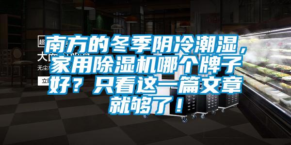 南方的冬季陰冷潮濕，家用除濕機哪個牌子好？只看這一篇文章就夠了！