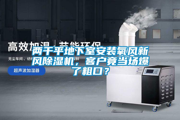 兩千平地下室安裝氧風(fēng)新風(fēng)除濕機，客戶竟當場爆了粗口？
