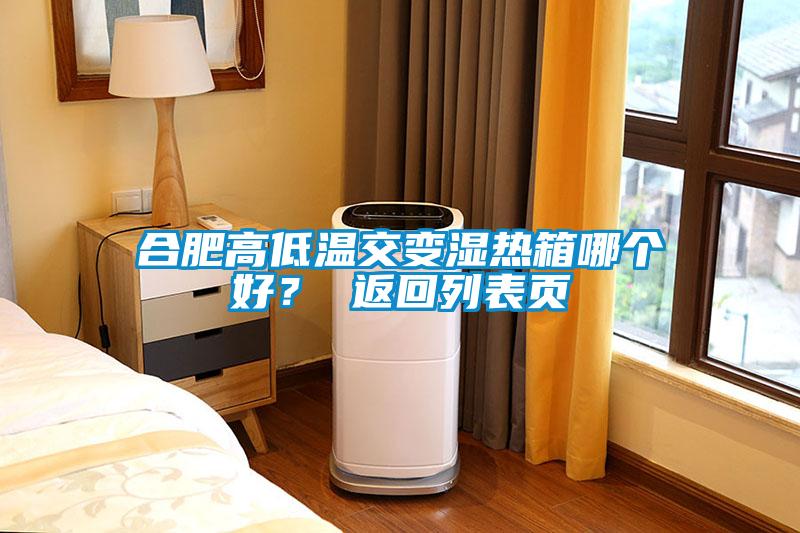 合肥高低溫交變濕熱箱哪個(gè)好？ 返回列表頁