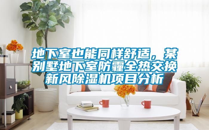 地下室也能同樣舒適，某別墅地下室防霾全熱交換新風(fēng)除濕機(jī)項(xiàng)目分析