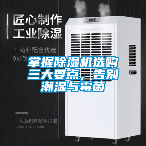 掌握除濕機選購三大要點，告別潮濕與霉菌