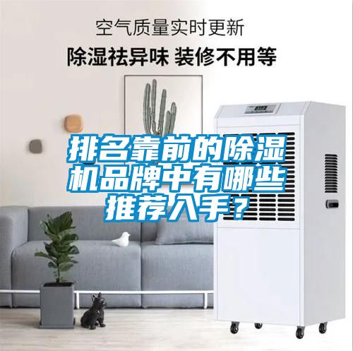排名靠前的除濕機品牌中有哪些推薦入手？