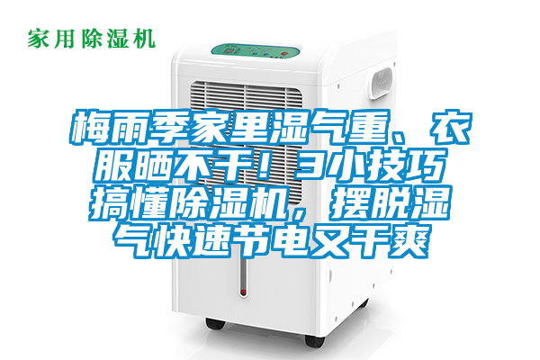 梅雨季家里濕氣重、衣服曬不干！3小技巧搞懂除濕機，擺脫濕氣快速節(jié)電又干爽