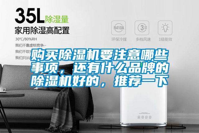 購買除濕機要注意哪些事項，還有什么品牌的除濕機好的，推薦一下