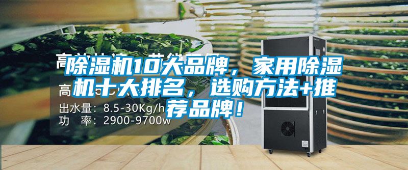 除濕機10大品牌，家用除濕機十大排名，選購方法+推薦品牌！